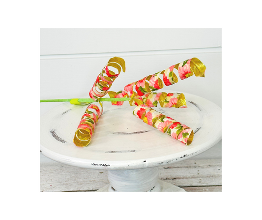 Elegant Floral Gold Curl Wreath Pick - 16 Inches-63200PK TCT Crafts