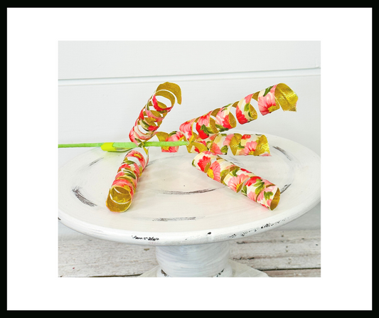 Elegant Floral Gold Curl Wreath Pick - 16 Inches-63200PK TCT Crafts