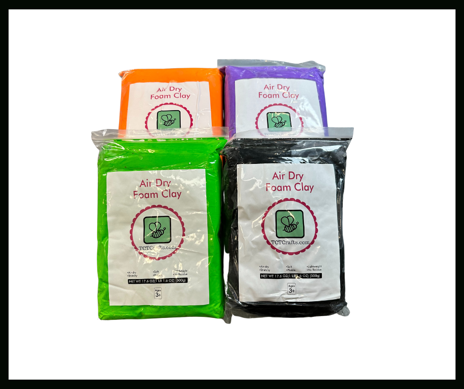 Halloween Air Dry Foam Clay Pack-4 Colors TCT1524-HALLOWEENPACK – TCTCrafts