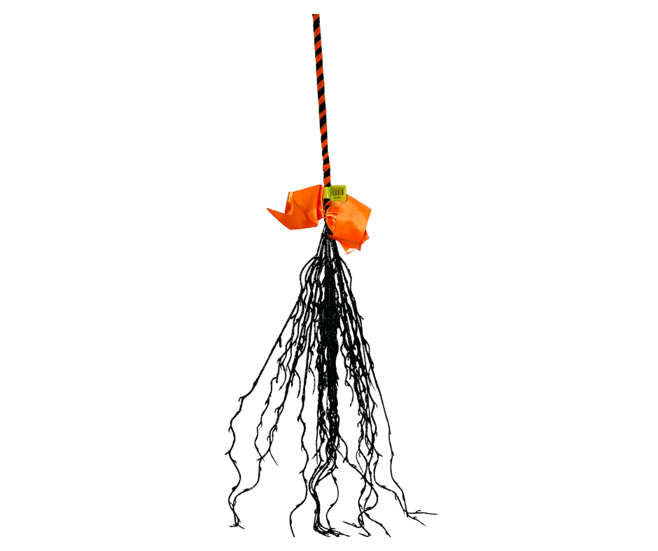 Sparkling Halloween Glitter Twig Witch Broom - 24 Inches of Enchanting Charm-56550ORBK TCT Crafts