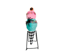 Load image into Gallery viewer, Whimsical 12&quot; Pink/Blue Halloween Ice Cream Cone Ornament/Attachment-56777PKMI