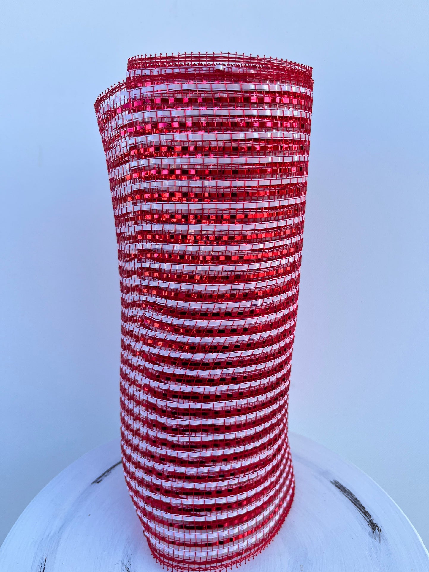 RE1342N5-10.25" x 10yd Wide Foil Mesh-Red/White Craig Bachman