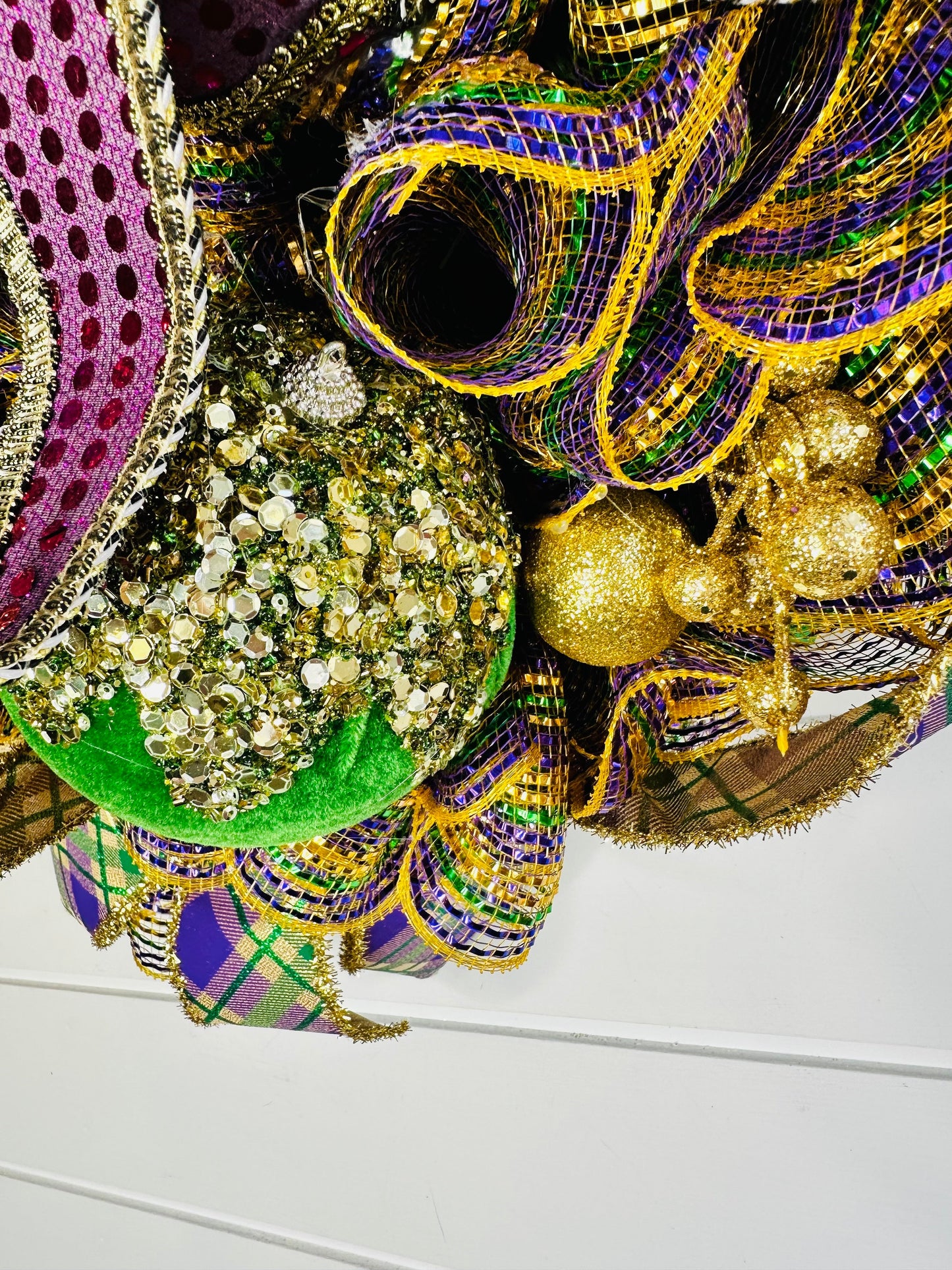 Mardi Gras Jester Front Door Wreath-TCT1592 TCT Crafts