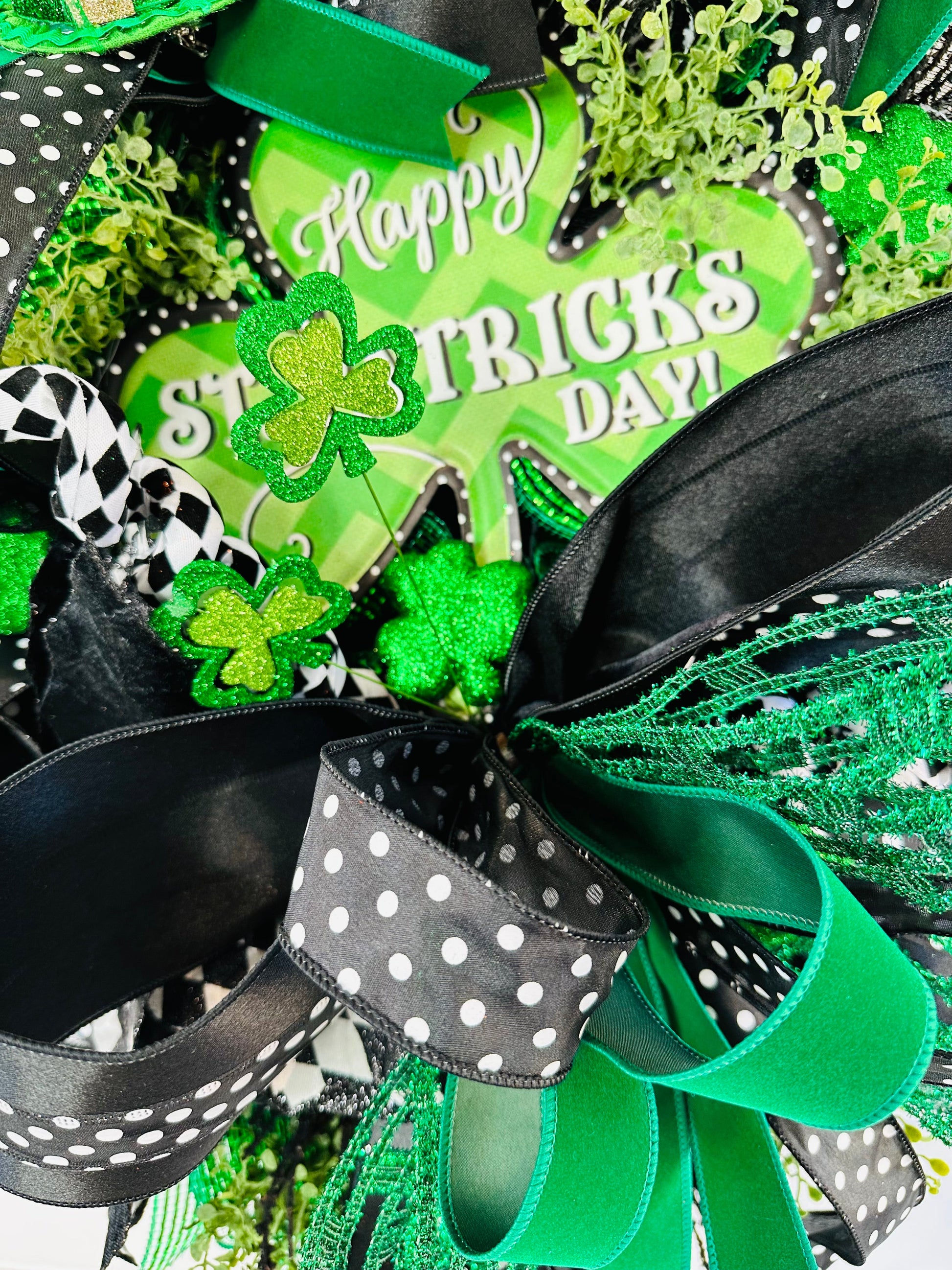 St. Patrick's Day Front Door Shamrock Wreath-TCT1597 TCT Crafts