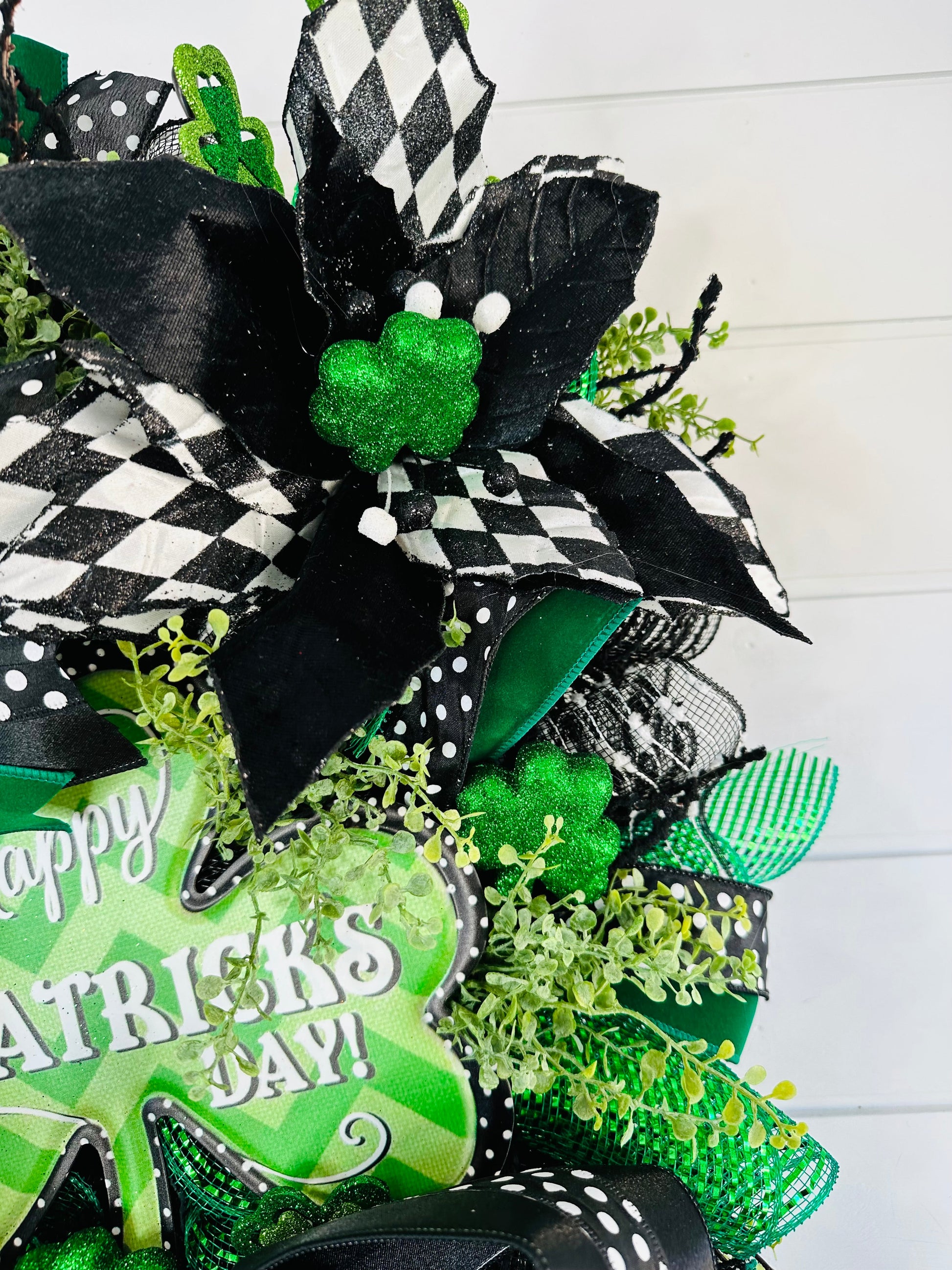 St. Patrick's Day Front Door Shamrock Wreath-TCT1597 TCT Crafts