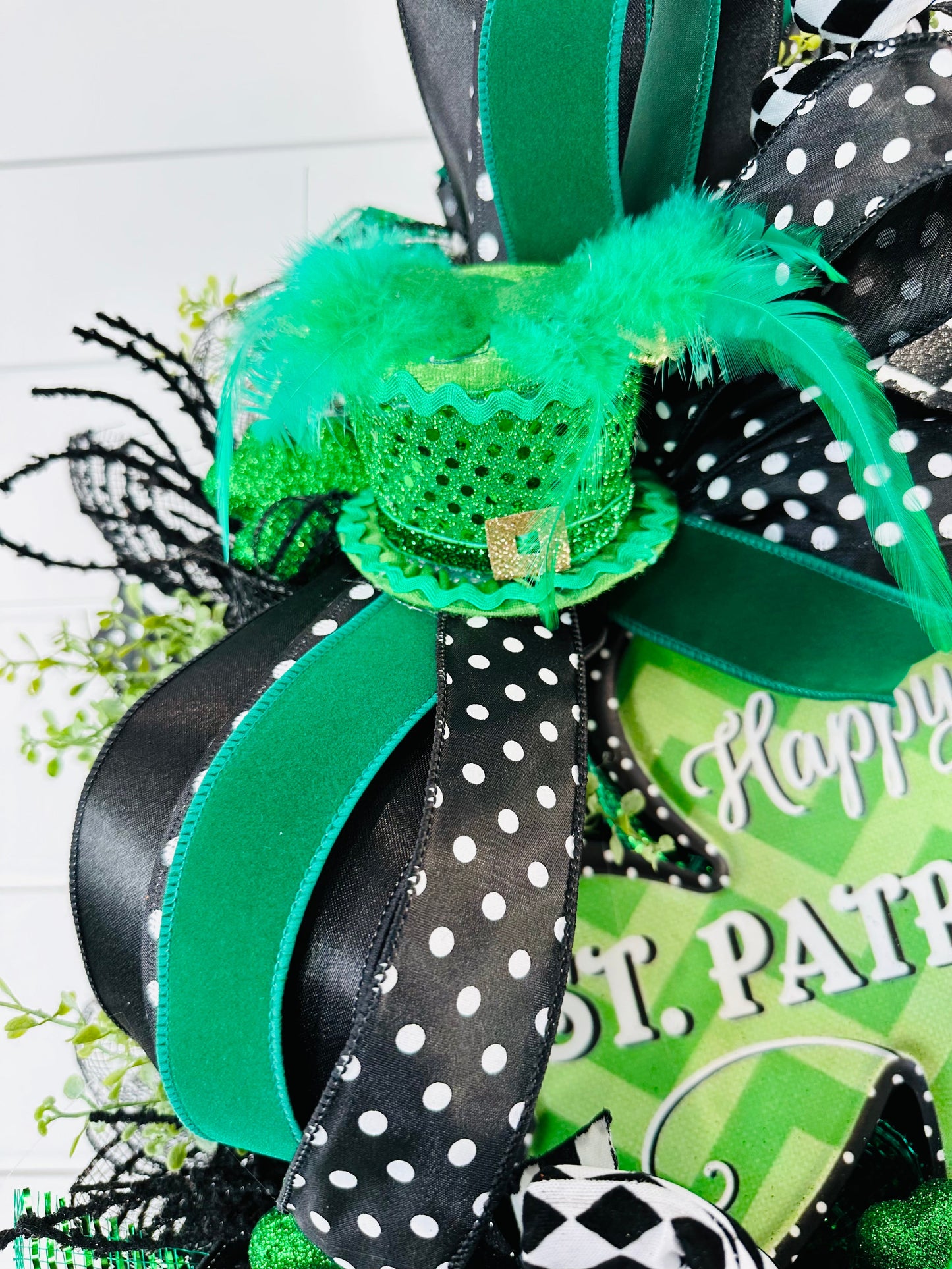 St. Patrick's Day Front Door Shamrock Wreath-TCT1597 TCT Crafts