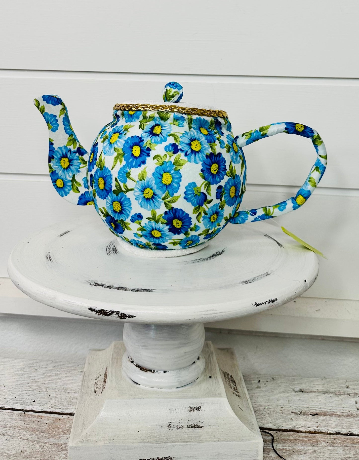 H6xW10 Blue Foam Tea Pot Ornament/Wreath Attachment: A Charming and Versatile Accent for Your Wreaths-63202BL TCT Crafts