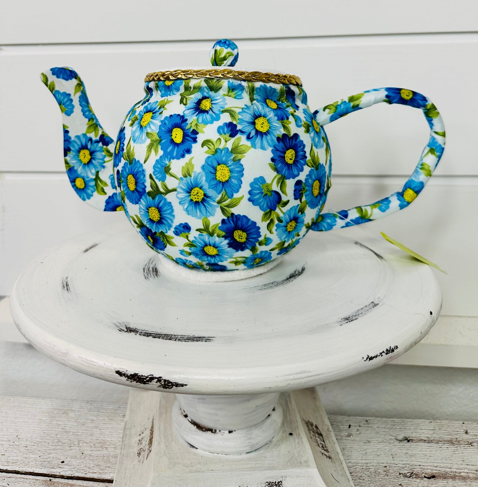 H6xW10 Blue Foam Tea Pot Ornament/Wreath Attachment: A Charming and Versatile Accent for Your Wreaths-63202BL TCT Crafts