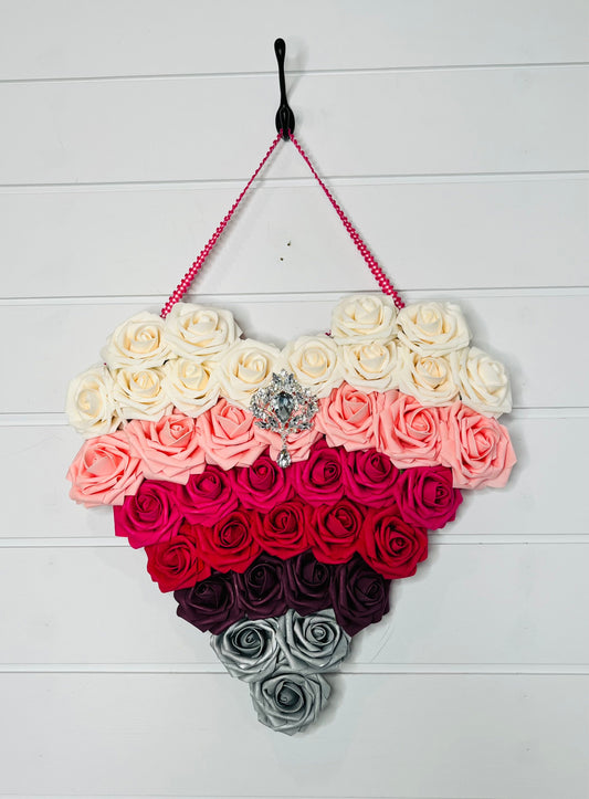 Valentine's Day Floral Rose Door Hanger -TCT1451 TCT Crafts
