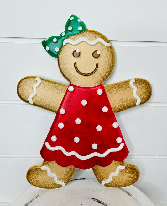 13" Metal Embossed Gingerbread Girl Sign – Festive Christmas Wall Decor | TCT Crafts -MD055524 Craig Bachman