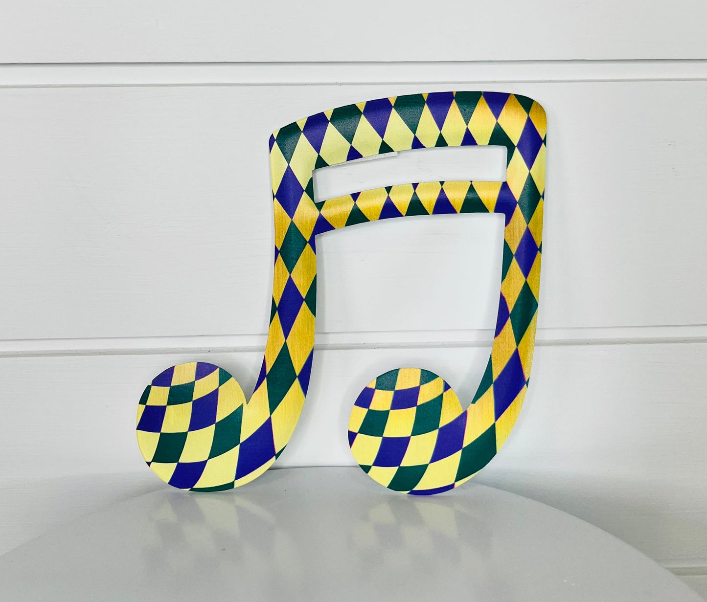 Metal Embossed Harlequin Double Note Sign - Mardi Gras, 7"-MD075741 TCT Crafts