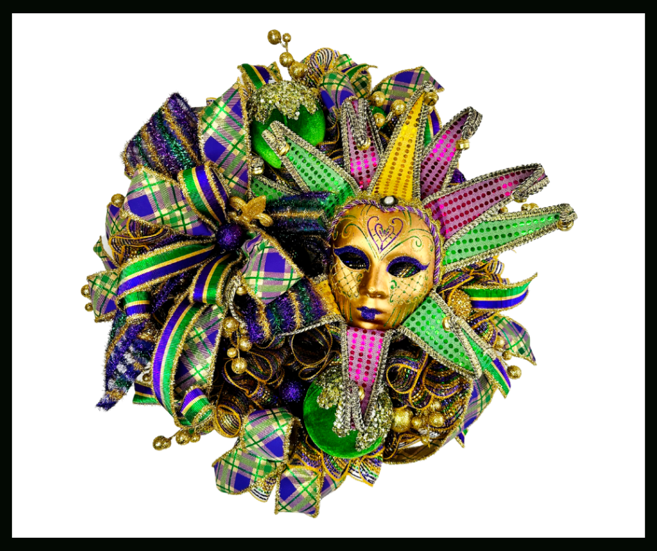 Mardi Gras Door Wreath Mardi Gras Jester Mardi Gras 