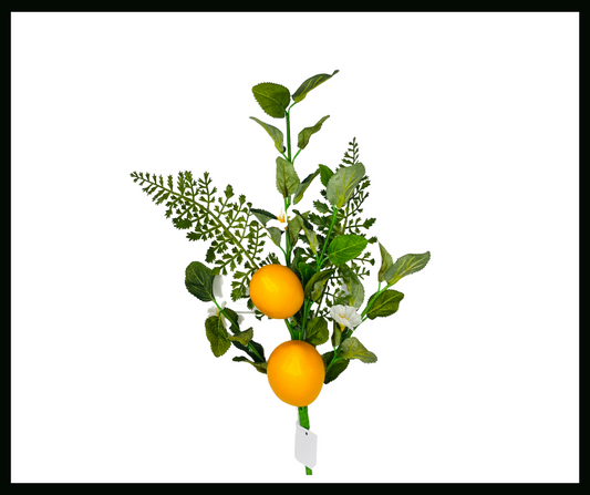 24" Artificial Mixed Greenery Lemon Spray - Fresh and Vibrant Accent-EC8265 TCT Crafts