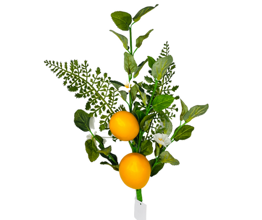 24" Artificial Mixed Greenery Lemon Spray - Fresh and Vibrant Accent-EC8265 TCT Crafts