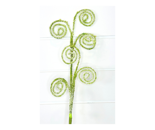 Versatile Green Beauty: 27" Moss Spiral Curl Spray-63320GN TCT Crafts