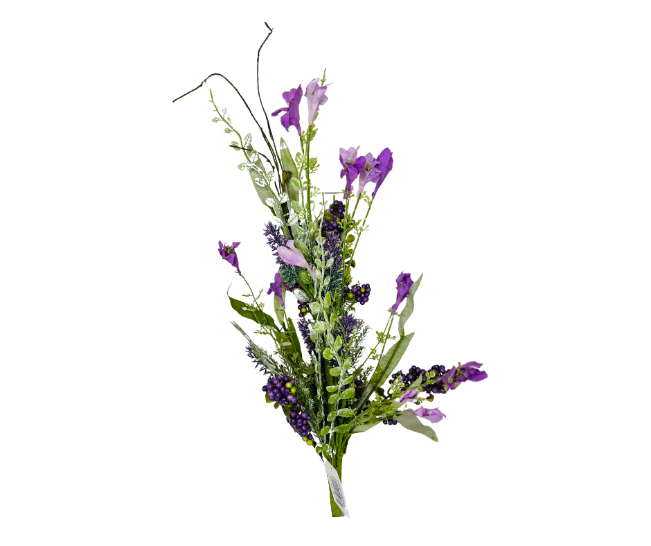 Faux Lavender Flowers Spray or Bush