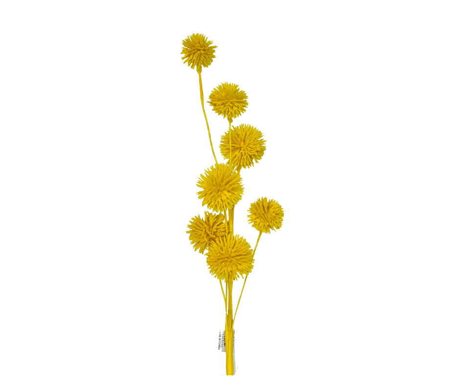 19H" Flocked Pom Pom Sprays - Playful Artificial Decor in Your Choice of Colors TCT Crafts