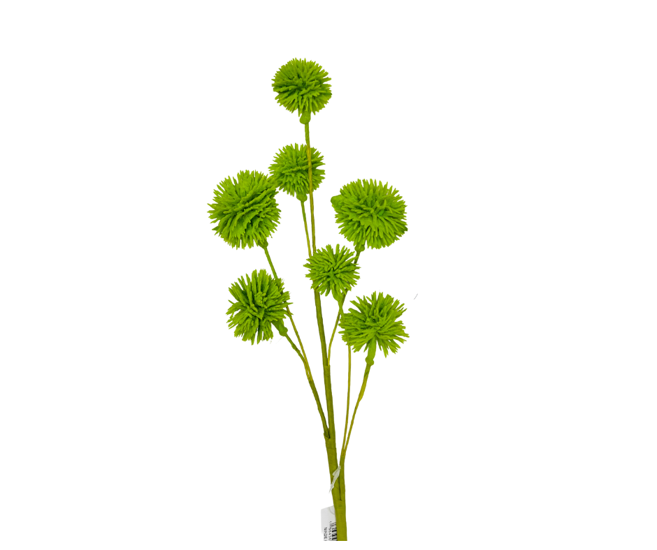 19H" Flocked Pom Pom Sprays - Playful Artificial Decor in Your Choice of Colors TCT Crafts