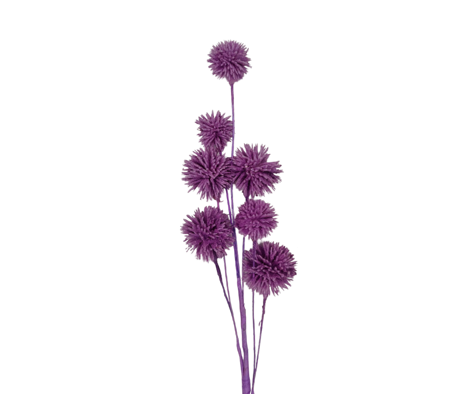 19H" Flocked Pom Pom Sprays - Playful Artificial Decor in Your Choice of Colors TCT Crafts