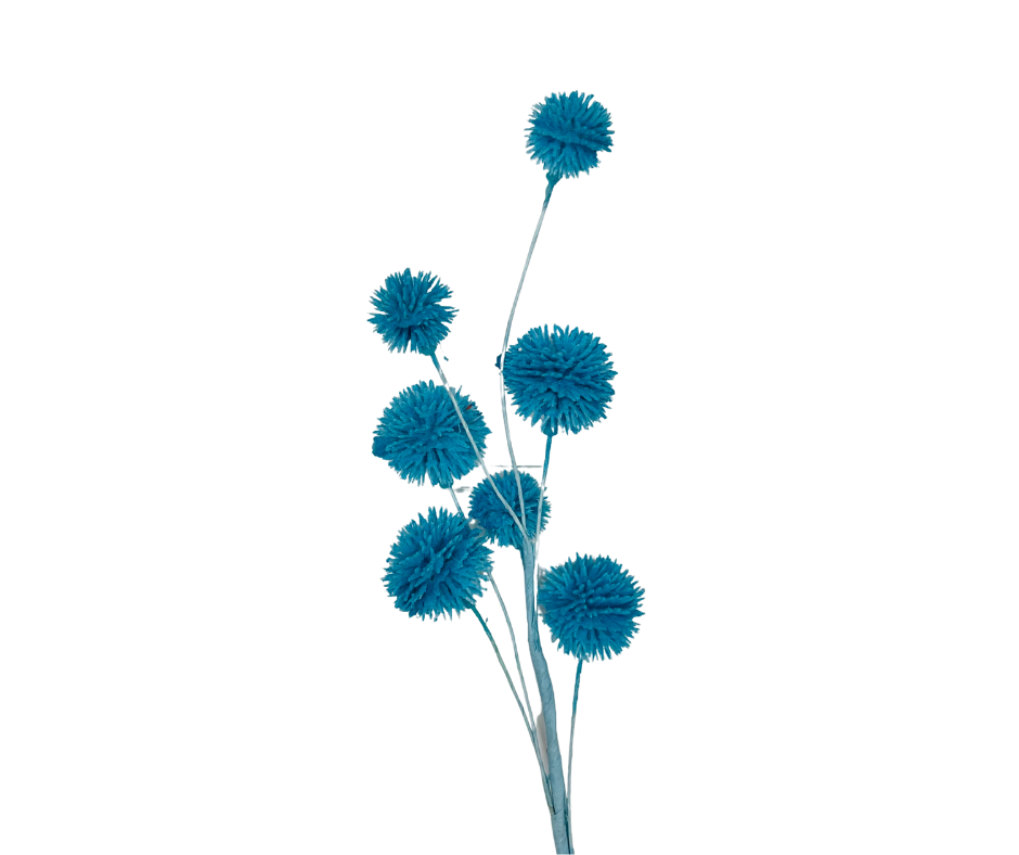 19H" Flocked Pom Pom Sprays - Playful Artificial Decor in Your Choice of Colors TCT Crafts