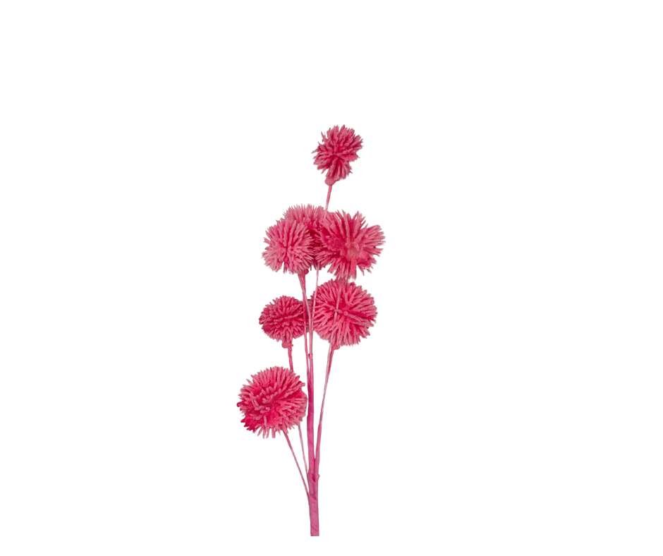 19H" Flocked Pom Pom Sprays - Playful Artificial Decor in Your Choice of Colors TCT Crafts