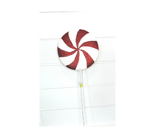 24"x8" Peppermint Lollipop Spray in Red and White by TCT Crafts - Festive Holiday Decor-84913RDWT Liberty Floral