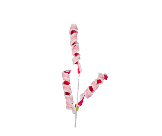 30" Pink/White Fabric Curly Spray-85563 Liberty Floral