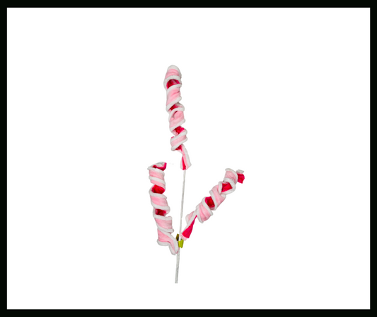 30" Pink/White Fabric Curly Spray-85563 Liberty Floral