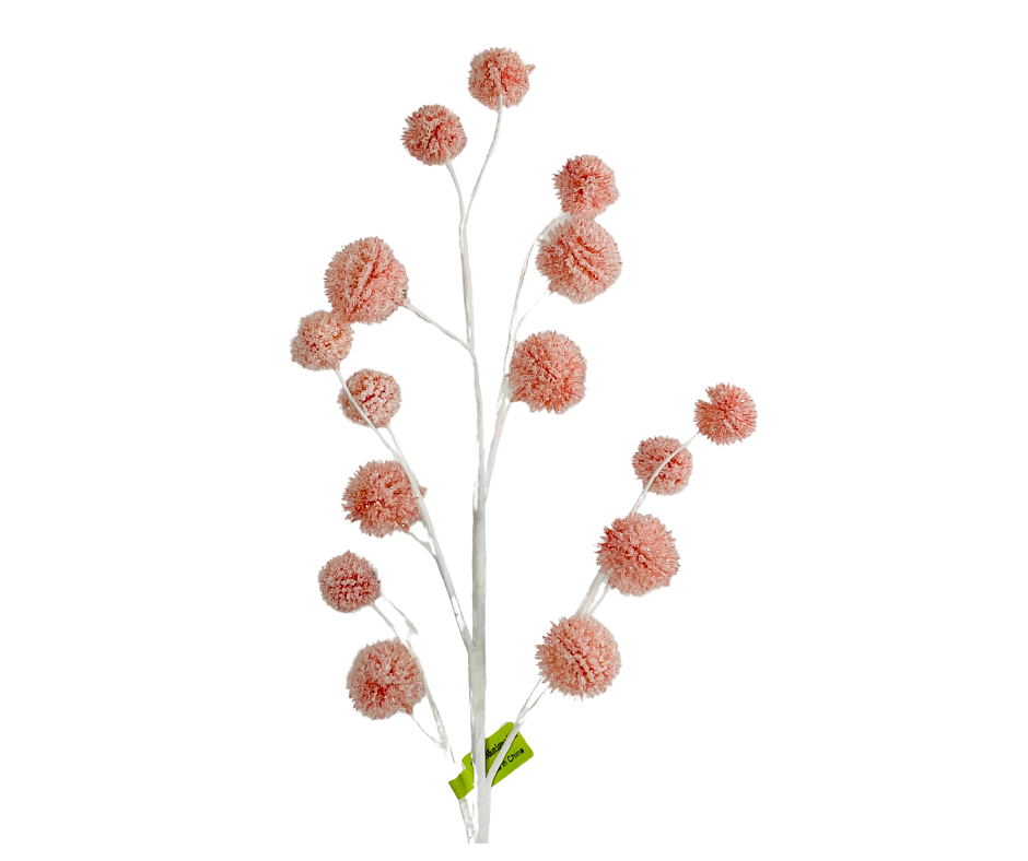Elegant Blooms: 28-Inch Pink Snowball Allium Spray - Graceful Floral Accent for Your Décor-85550PK TCT Crafts