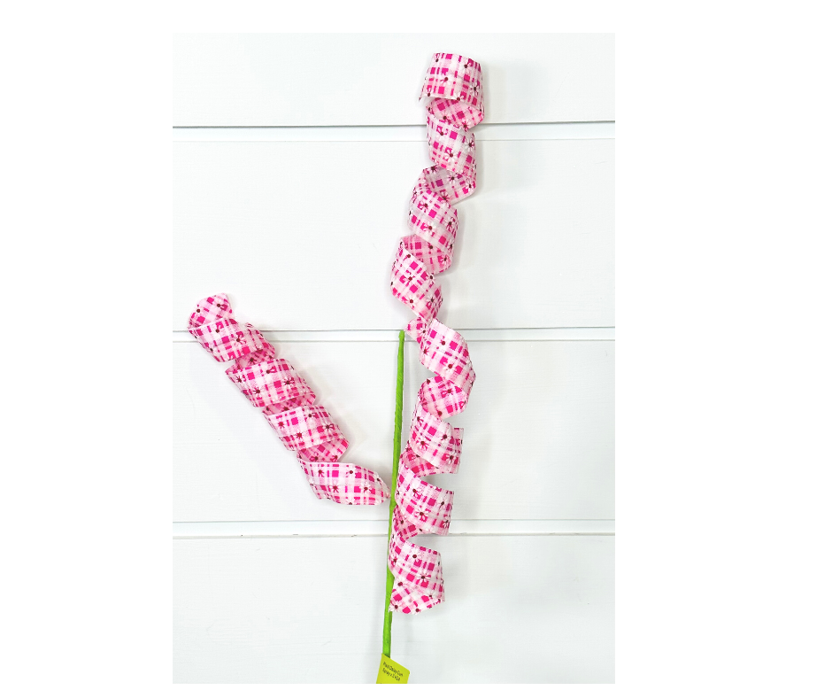 24L" Pink Daisy Curl Wreath Pick - Vibrant Floral Accent-63222PK TCT Crafts