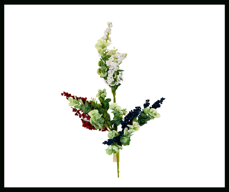 Red White Blue Patriotic Berry Spray - Celebrate in Style-170294 TCT Crafts