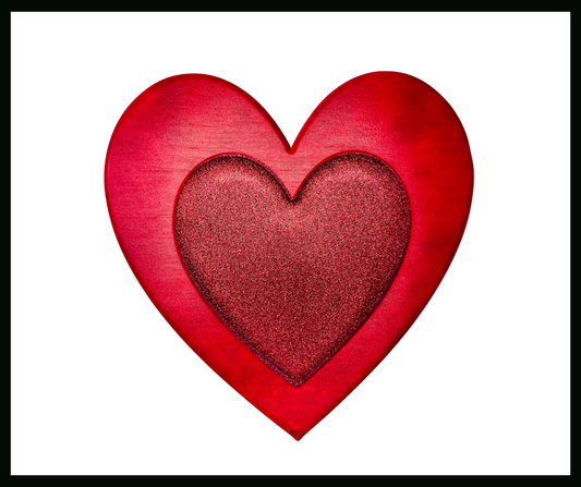 Metal Embossed Glitter Heart Sign - Red, 12"Hx12"L-MD078524 TCT Crafts