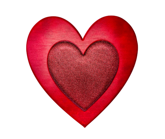 Metal Embossed Glitter Heart Sign - Red, 12"Hx12"L-MD078524 TCT Crafts