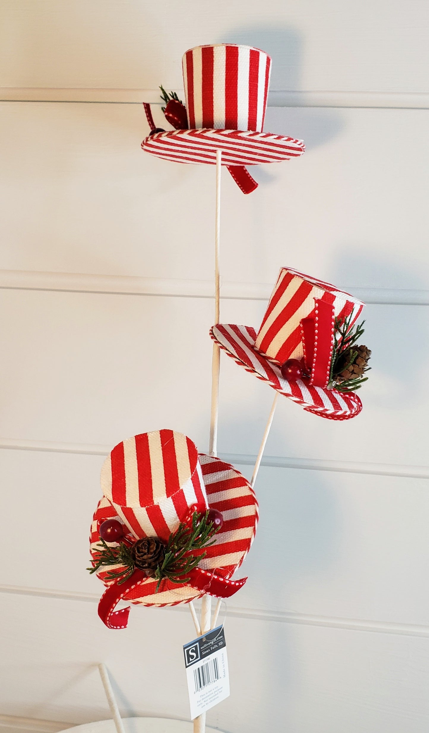ST1700-28"L Striped Hat Stem/Spray - TCTCrafts