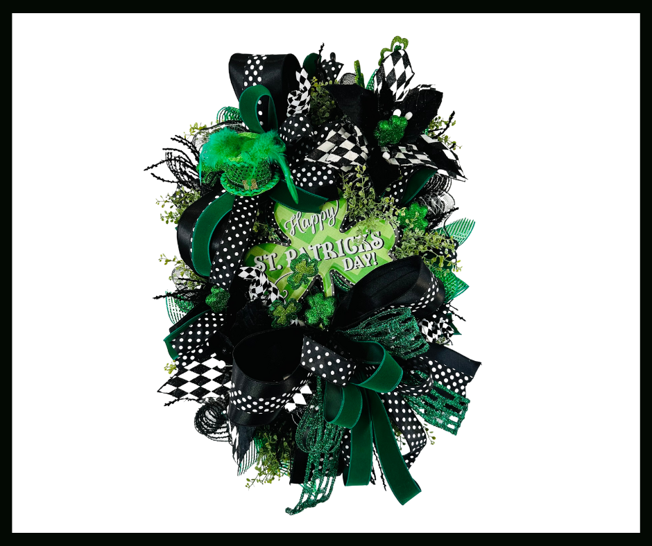 St. Patrick's Day Front Door Shamrock Wreath-TCT1597 TCT Crafts