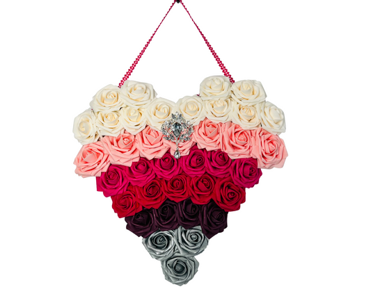 Valentine's Day Floral Rose Door Hanger -TCT1451 TCT Crafts