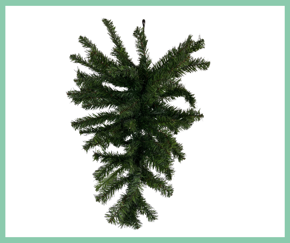 VTD001-24" Artificial Canadian Pine Teardrop Swag 61 tips-Green Sims Pottery