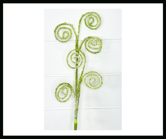 Versatile Green Beauty: 27" Moss Spiral Curl Spray-63320GN TCT Crafts