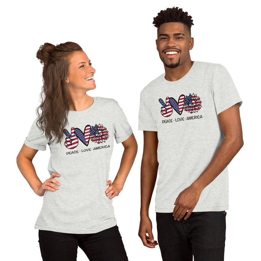 Peace,Love America patriotic T-Shirt, Patriotic 4th of July Shirt,patriotic shirt - TCTCrafts
