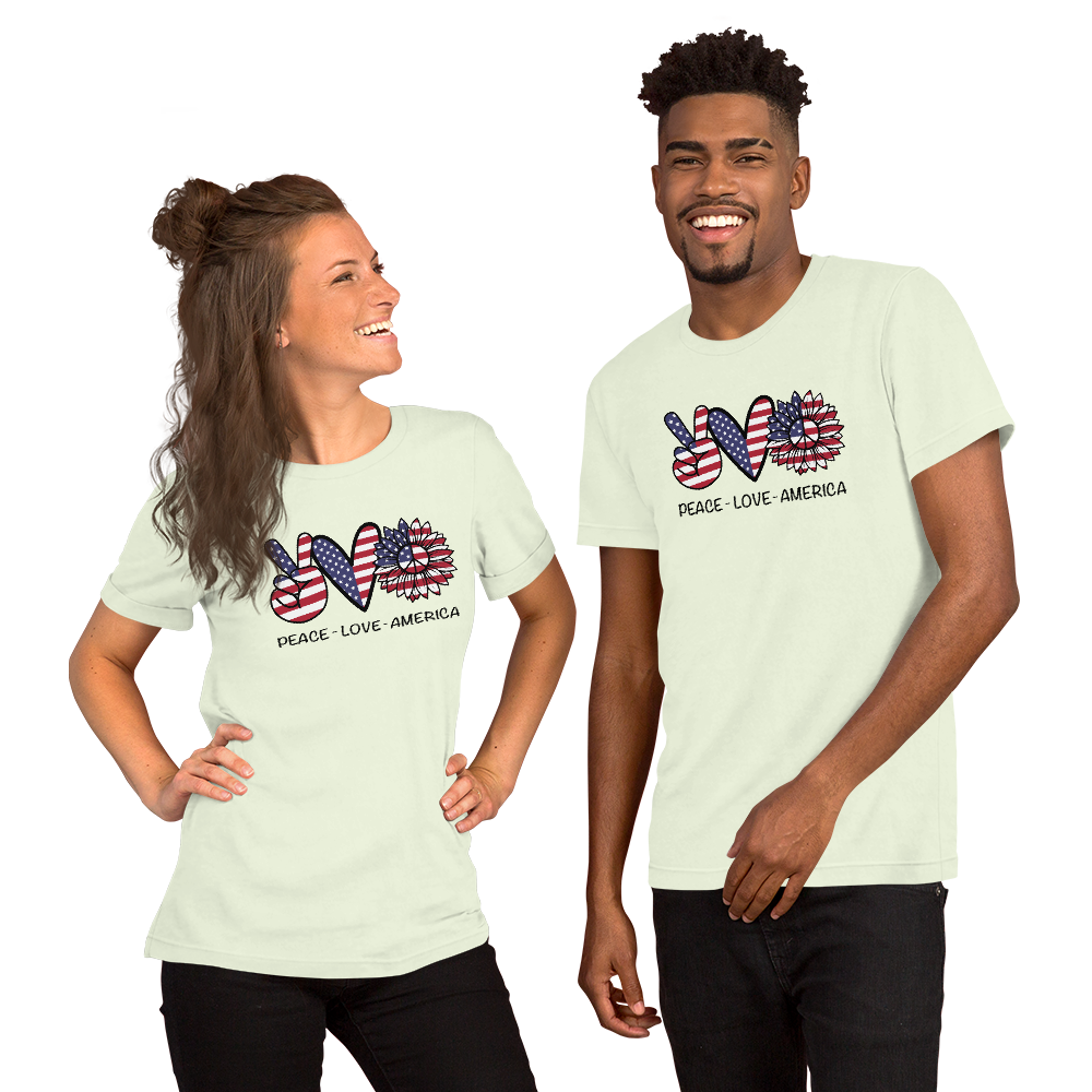 Peace,Love America patriotic T-Shirt, Patriotic 4th of July Shirt,patriotic shirt TCTCrafts