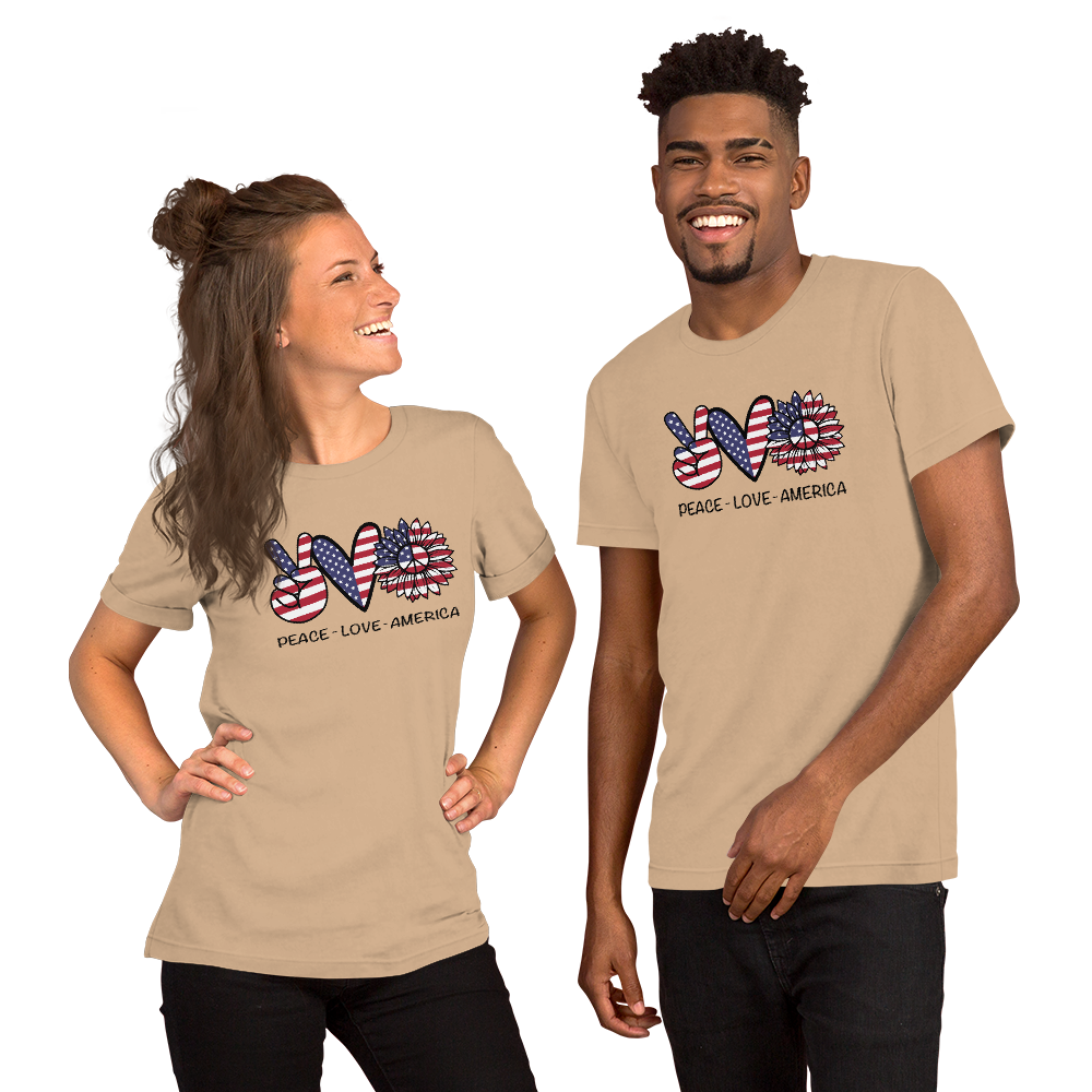Peace,Love America patriotic T-Shirt, Patriotic 4th of July Shirt,patriotic shirt TCTCrafts