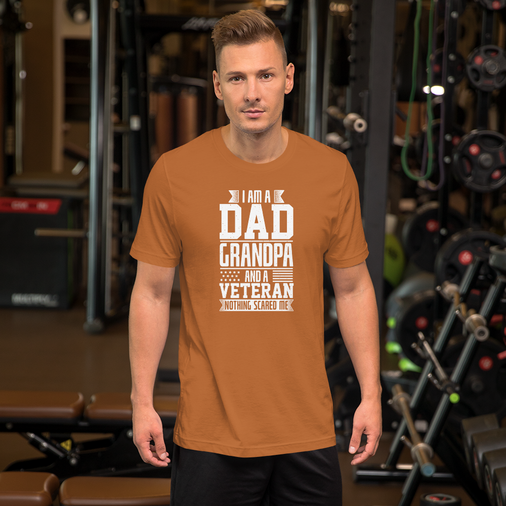 Short-Sleeve Men's Father's Day Veteran T-Shirt,Dad/Grandpa/Veteran Shirt Printful
