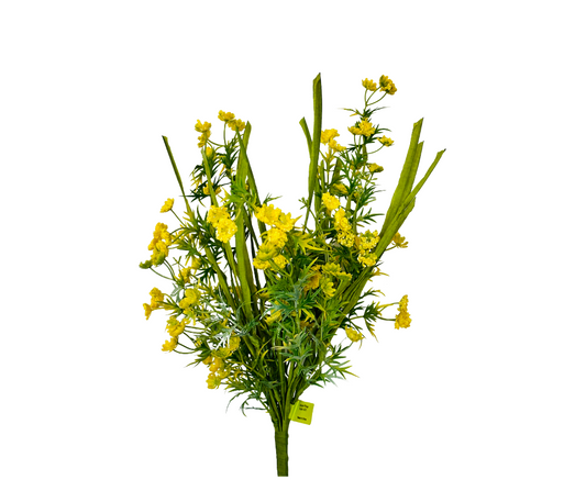 Vibrant and Lifelike: 21"H Artificial Yellow Sedum Filler Bush-63283YW TCT Crafts