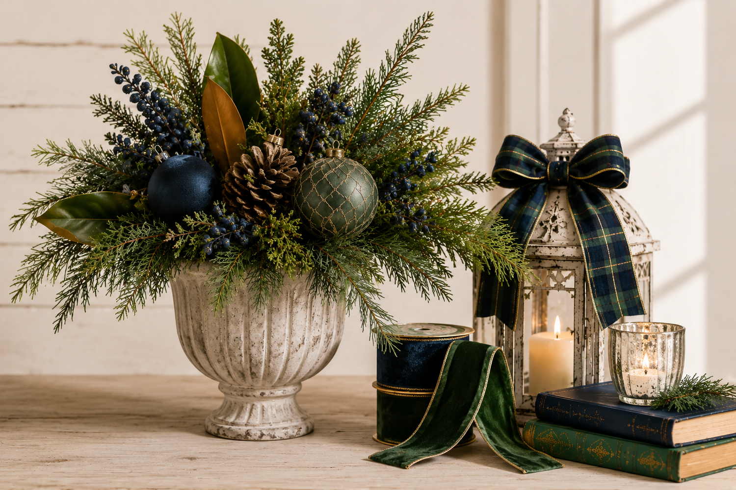 Blue-Green-Burgundy-Christmas-Decor TCTCrafts