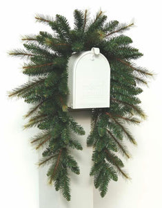 42'' Artificial Sable Pine Mailbox Swag - Festive Outdoor Decor