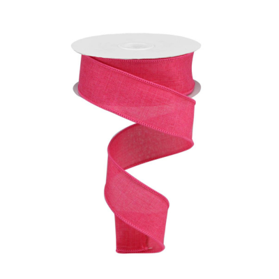 1.5"x10yd Hot Pink Royal Burlap Wired Ribbon - Perfect for Crafts, Gift Wrapping, and Decorations - RG127811 Craig Bachman