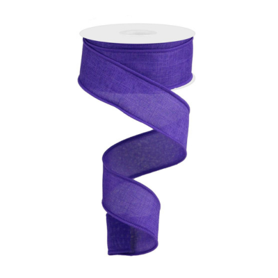 1.5"x10yd Purple Royal Burlap Wired Ribbon - Perfect for Crafts, Gift Wrapping, and Decorations -RG12786A Craig Bachman