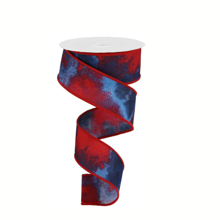 RGB1013A1-1.5"x10yd Watercolor Blend Patriotic Ribbon-Red/White/Blue Craig Bachman