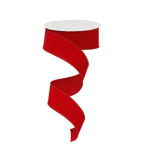 1.5"x10yd Red Velvet Wired Ribbon – Luxurious Indoor Decor | TCT Crafts -RL194224