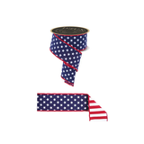 D'Lux Patriotic Wired Ribbon 2.5 Inch-LX311519